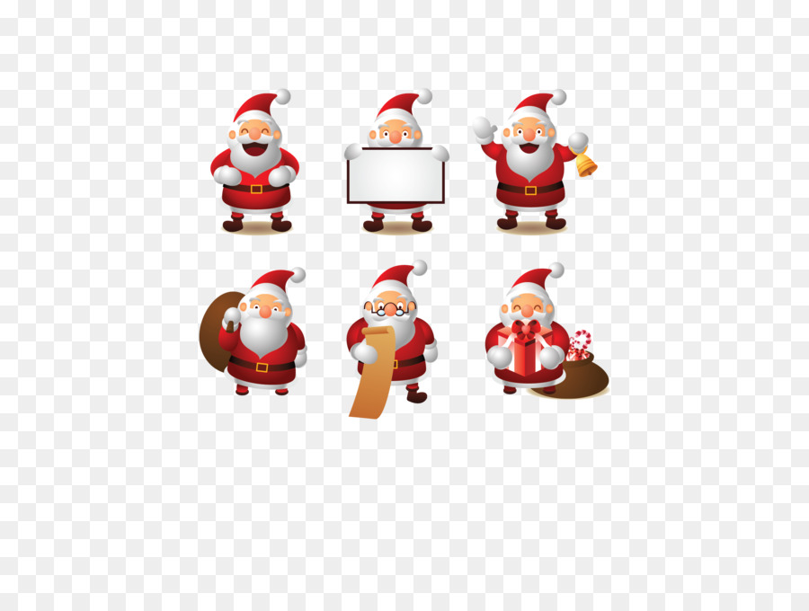 Babbo Natale Royalty-free Cartoon Clip art - Vector colore santa sei