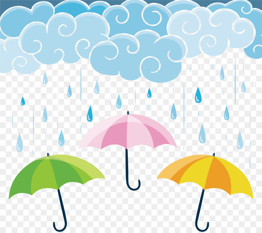 rain with umbrella clip art free