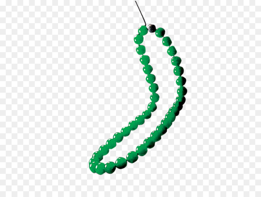 - Perlen-Halskette Schmuck-Perle - Grüne Kette