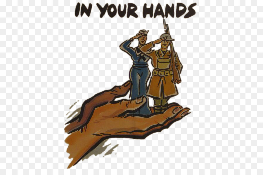 Zweiter Weltkrieg Poster-Soldier Illustration - In den Händen der Soldaten