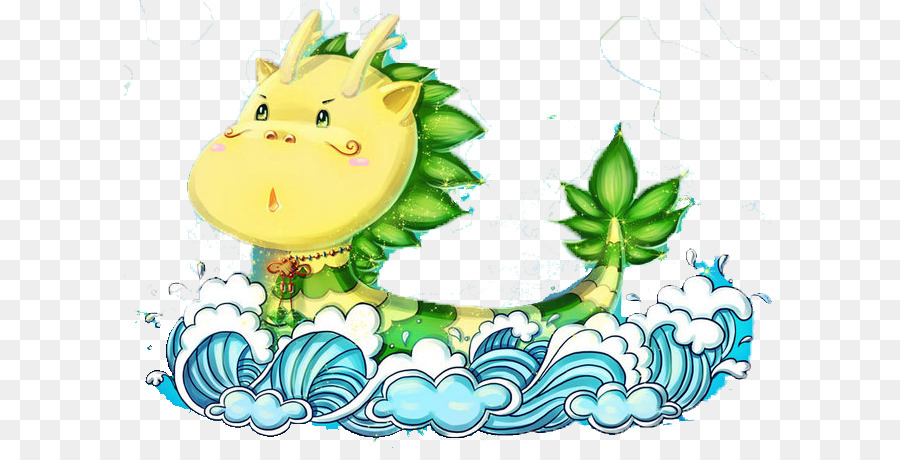 Festival della Barca del drago del drago Cinese - Versione cartone animato di dragon boat