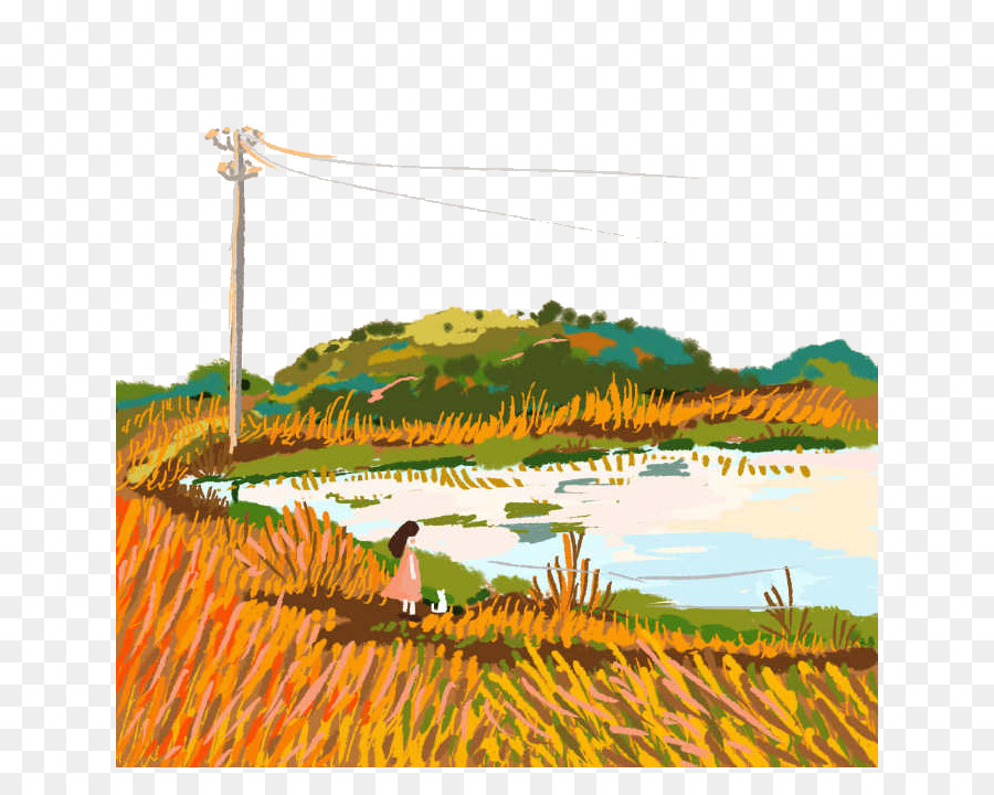 Lago Di Cartone Animato - Cartone animato di grano lago