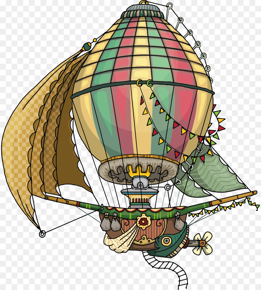 hot air balloon, illustrazione - Illustrazione vettoriale mongolfiera