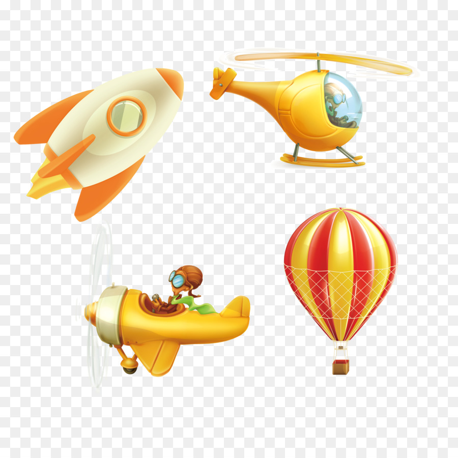 Flugzeug Hubschrauber - Rakete, Hubschrauber, Heißluftballon