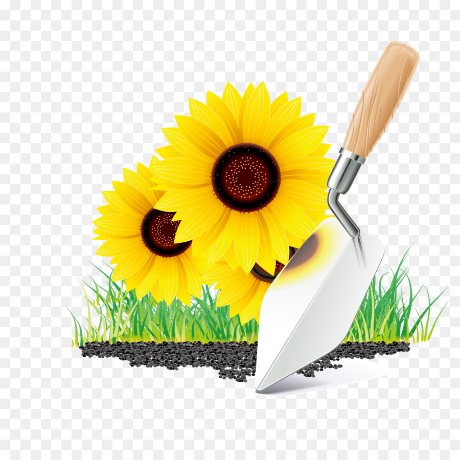Garten-Werkzeug Gartenarbeit Symbol - Sonnenblume