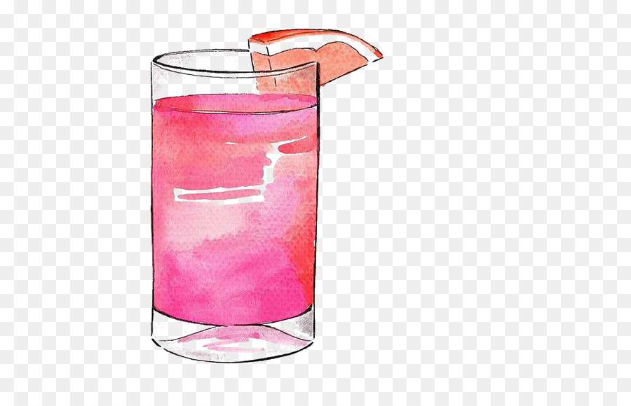 Cocktail Grapefruit-Saft Trinken, Zeichnung, Illustration - Trinken