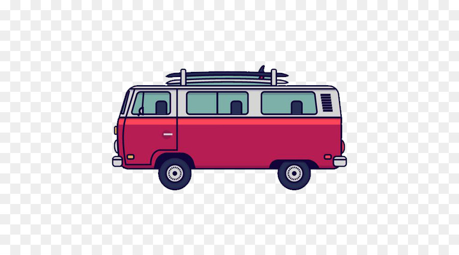 Volkswagen Typ 2 Bus Public transport - Red bus