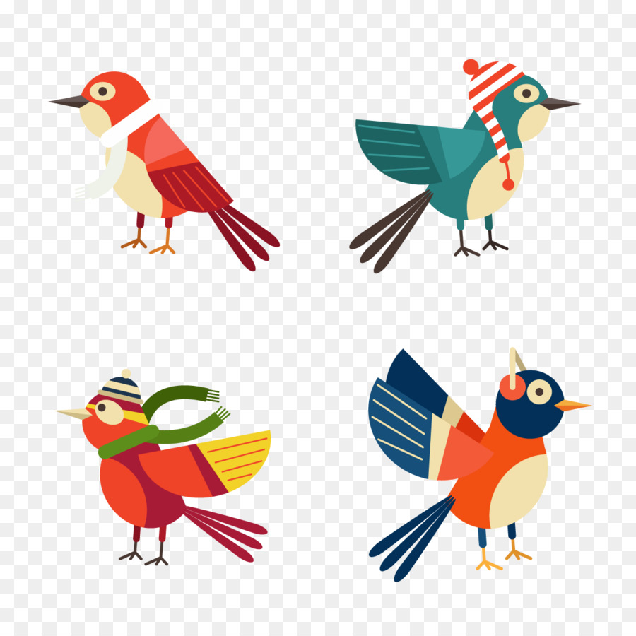 Chim Mỏ Clip nghệ thuật - Véc Tơ Chim Mùa Đông