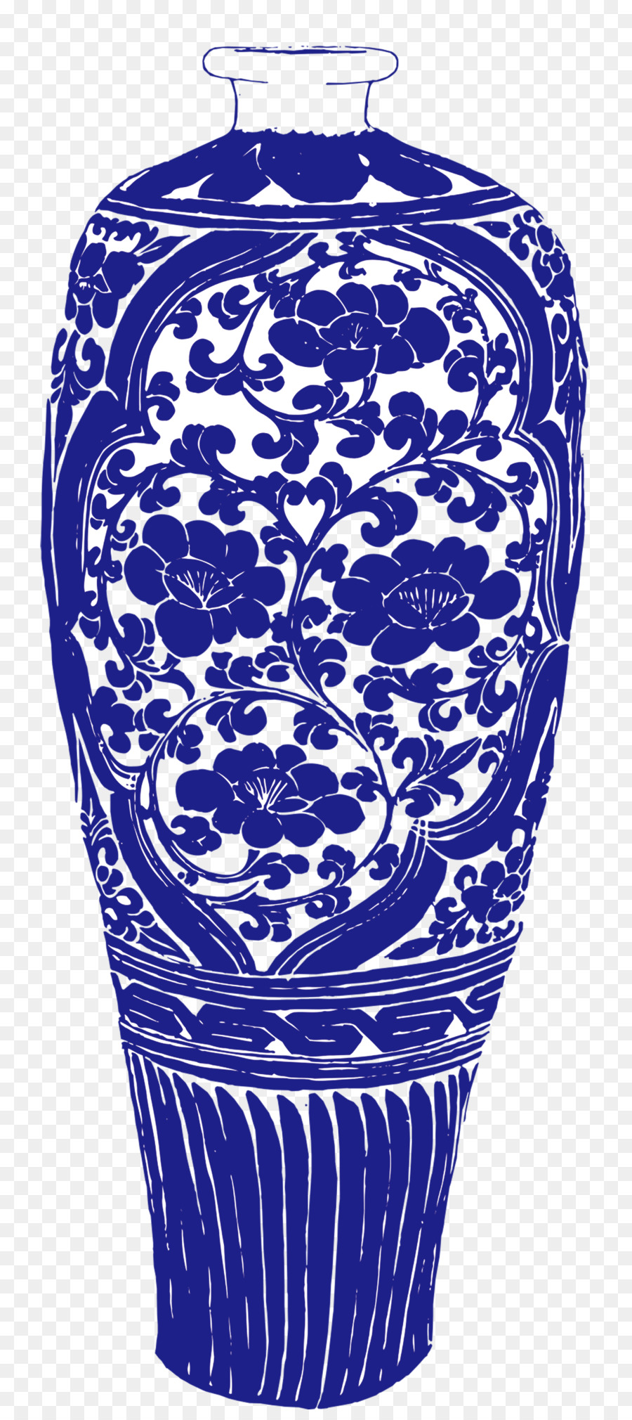 Blu e bianco ceramica Ceramica Vaso in Porcellana con Motivo - Blu e bianco porcellana vaso