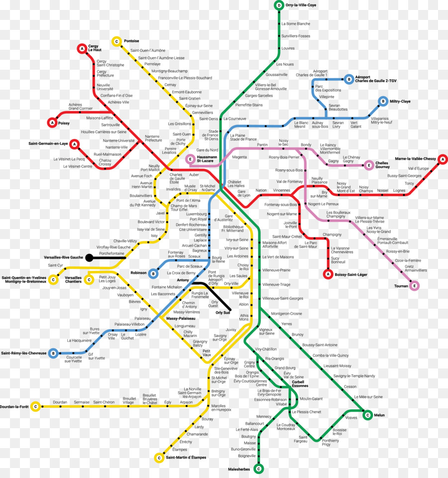 Arrondissement di Parigi Rapido transito Ferroviaria di trasporto Ferroviario - Vettore metropolitana di Parigi stazione mappa