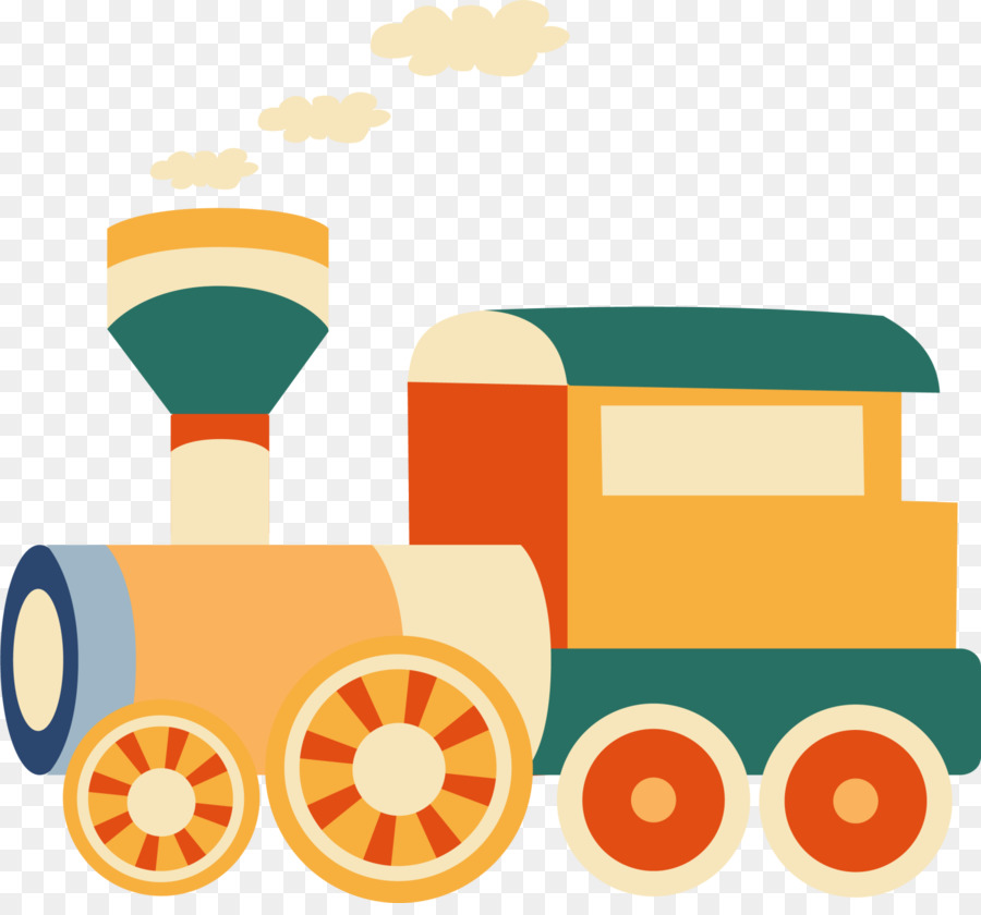 Treno Disegno Clip art - Giallo cartone animato treno