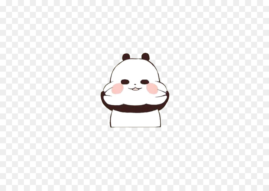 Adesivo espressione del Viso Sina Weibo Faccia - Cartone animato panda gigante