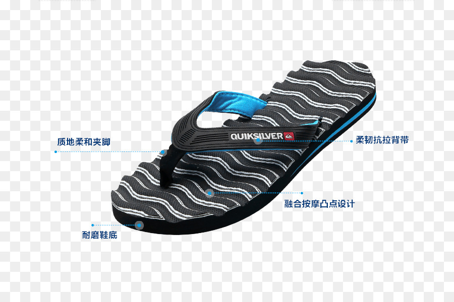 Ciabatta infradito Quiksilver Modello di Sandalo - Quiksilver modello di onda indossare sandali