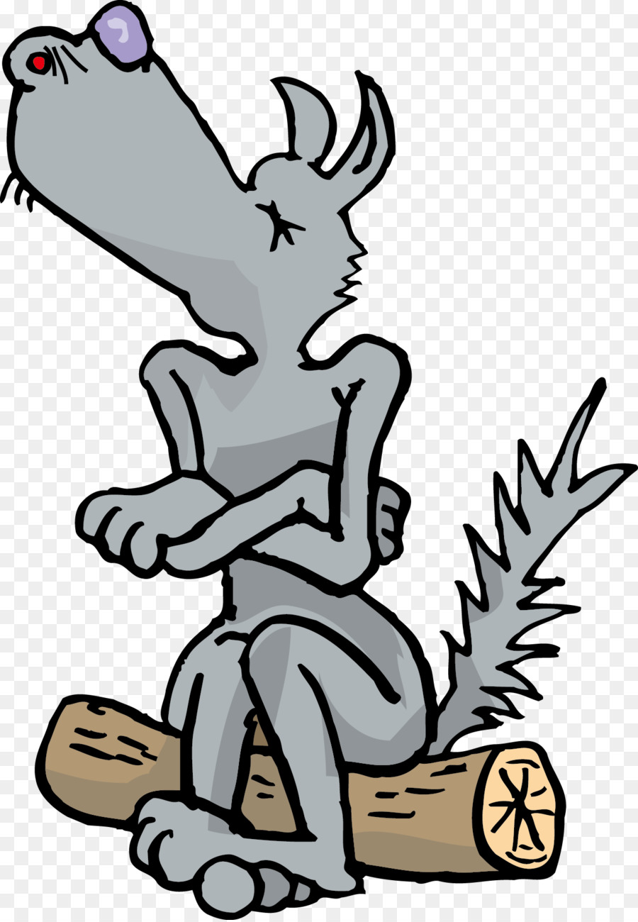 Big Bad Wolf Grau wolf Animation Clip-art - Der wolf lehnt die cartoon-Vektor