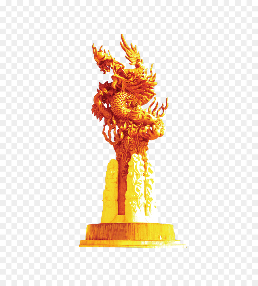 Herunterladen - Golden Dragon statue-Spalte