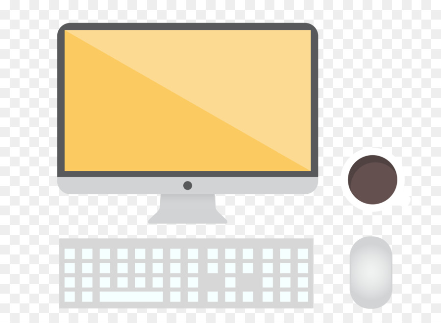 Scuola di Graphic design Illustrazione - Vettoriale, computer, tastiera e mouse caffè materiale
