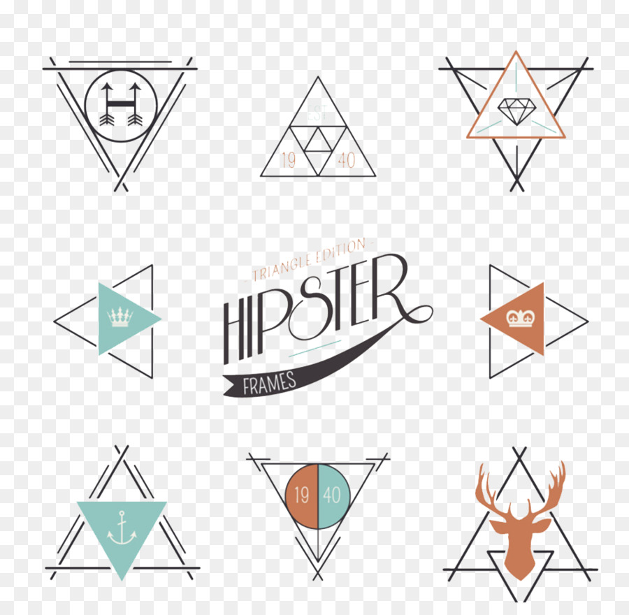 Biểu Tượng Hình Học Hipster - hình tam giác