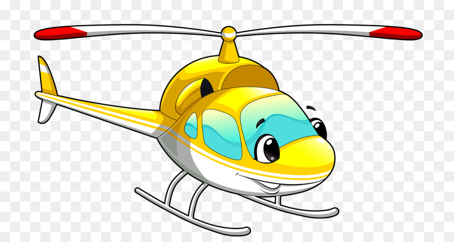 Hubschrauber Flugzeug Cartoon-Abbildung - Hand-Bemalte Hubschrauber