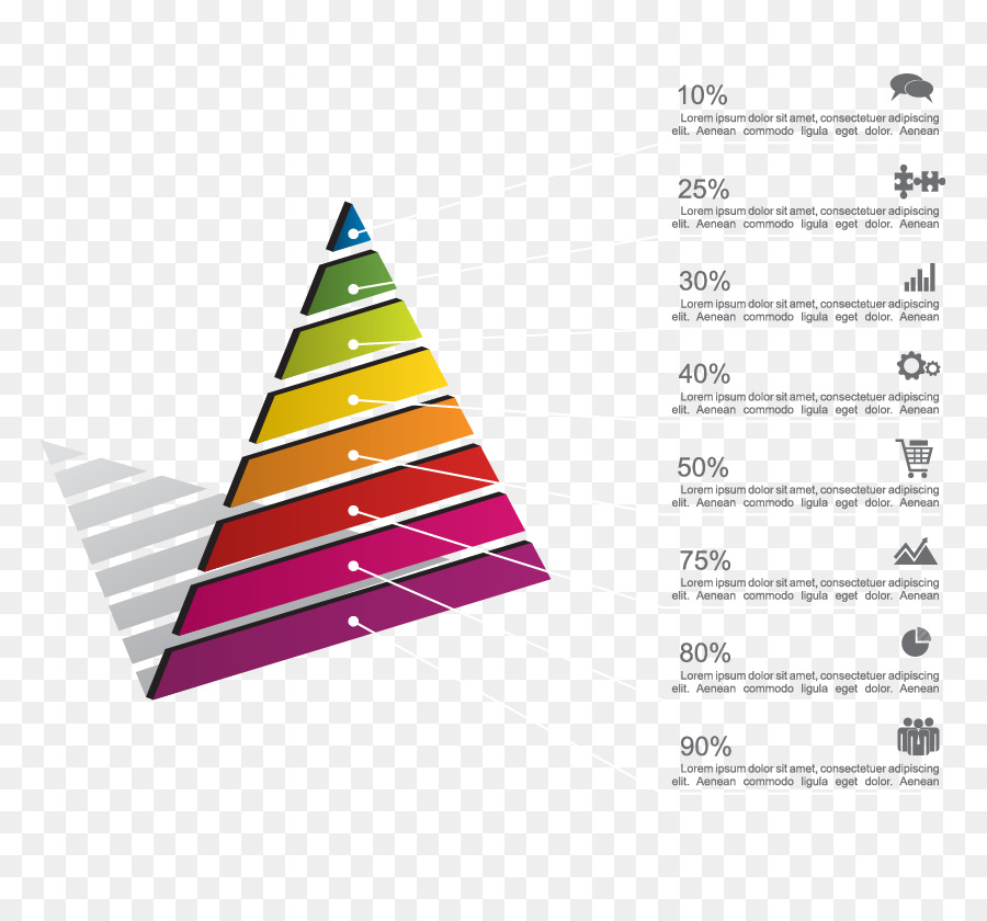 Infografica Fotografia, Illustrazione - Vettore triangolo colorato