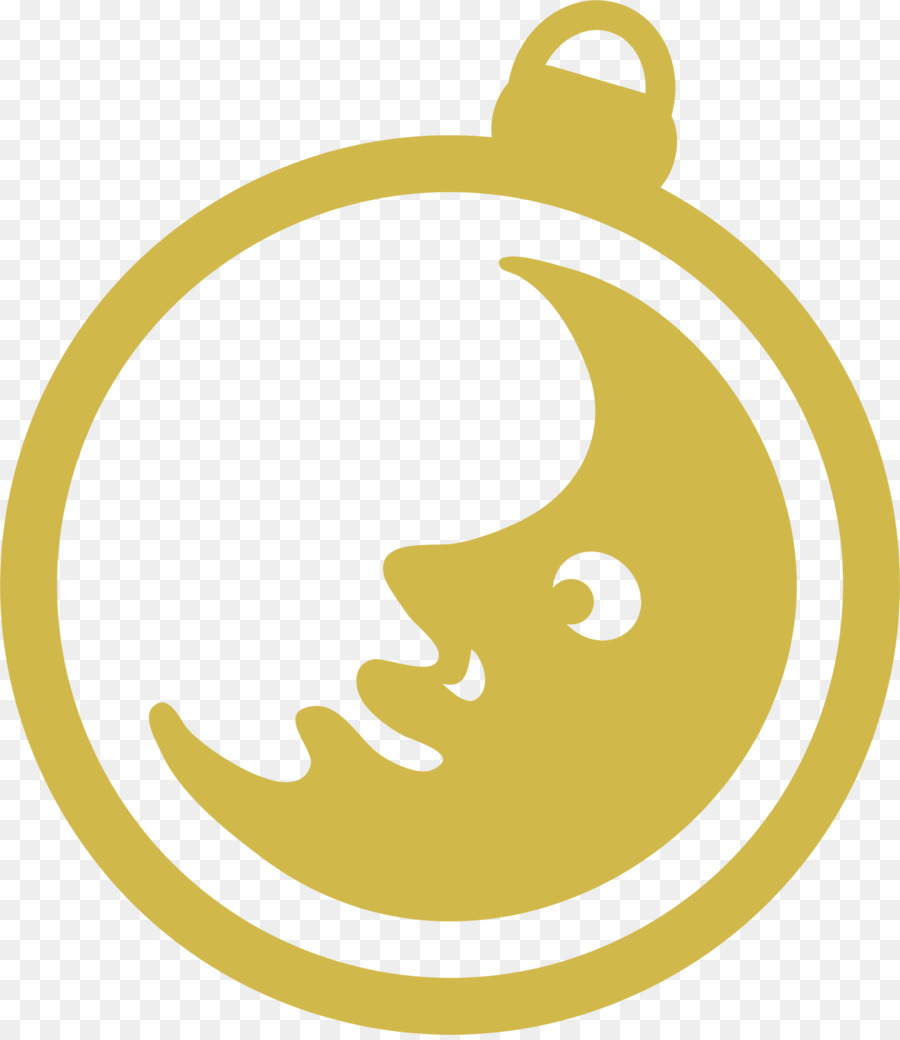 Clipart - Yellow moon Ornamente