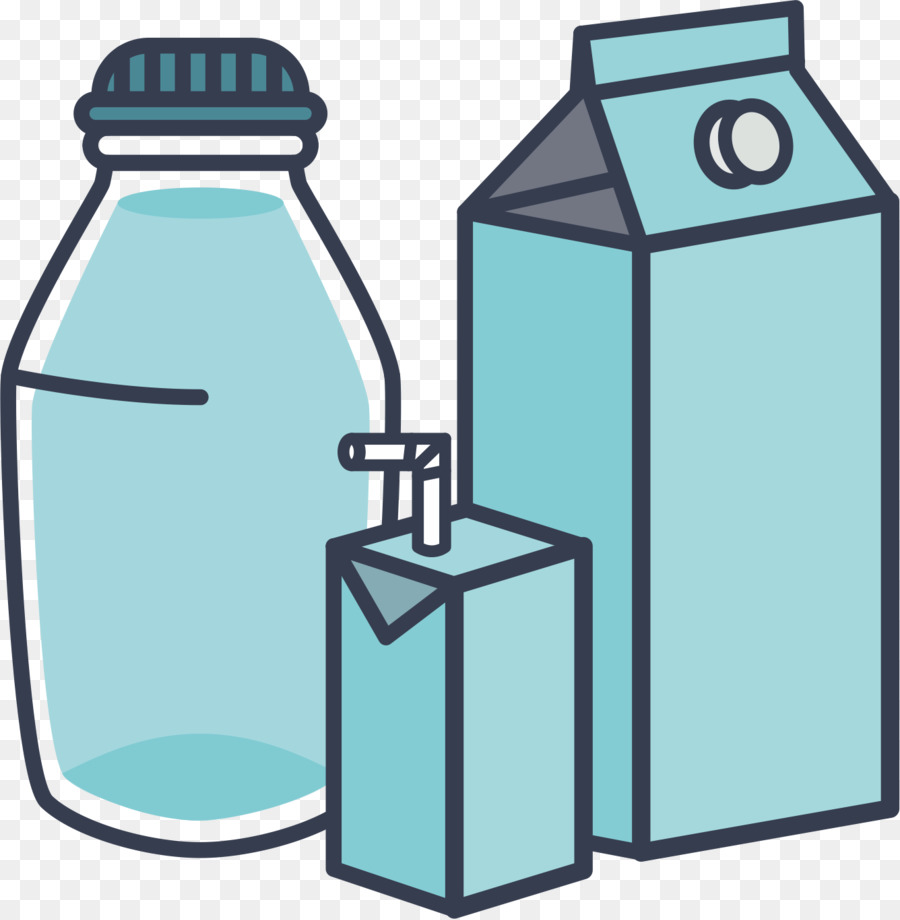 Milch-Flasche, Karton - In Flaschen Milch