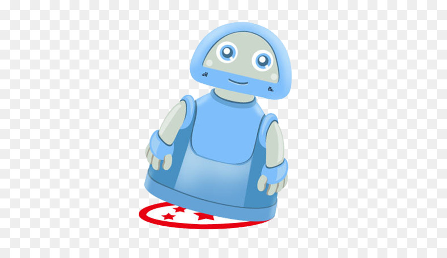 Robot Cartoon Illustrazione - Blu Robot
