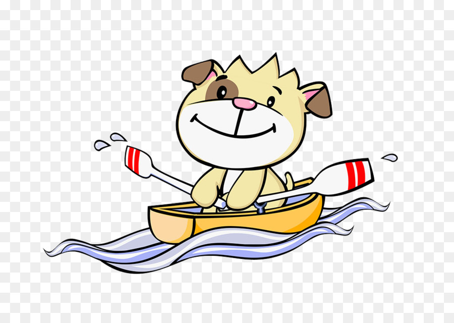 Barca A Remi Cartoon Fotografia, Illustrazione - Cucciolo Di Canottaggio