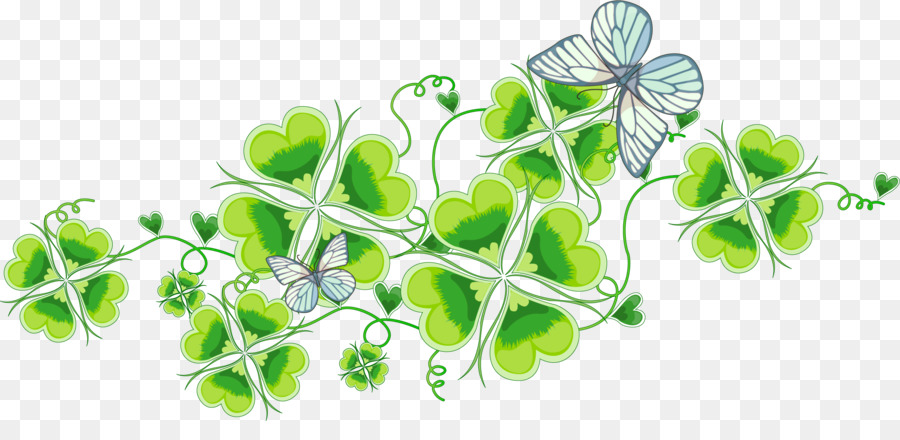 Farfalla Clip art - verde trifoglio