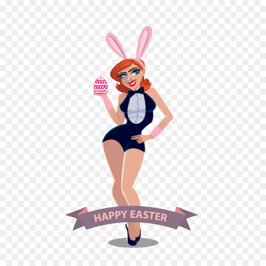 Easter Bunny, Easter, Rabbit, Easter Egg, Playboy Bunny, Joint, Cartoon. 