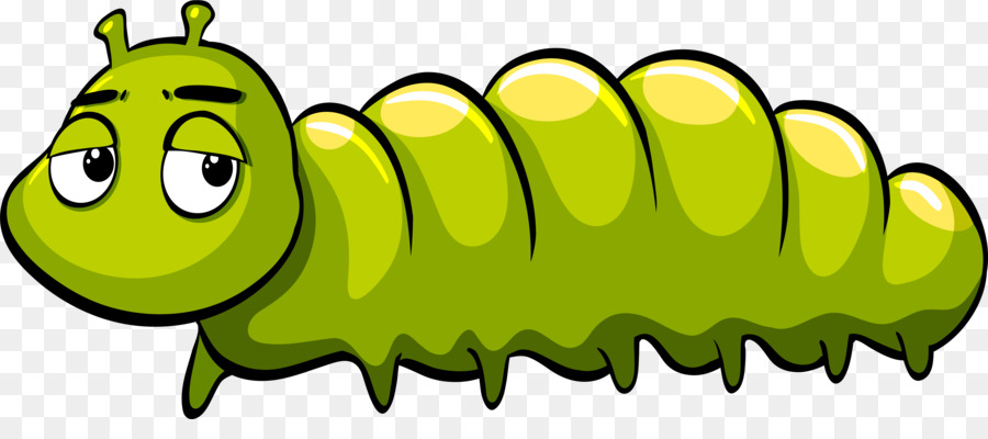 Gema-frei Raupe-Illustration - Grüne cartoon caterpillar