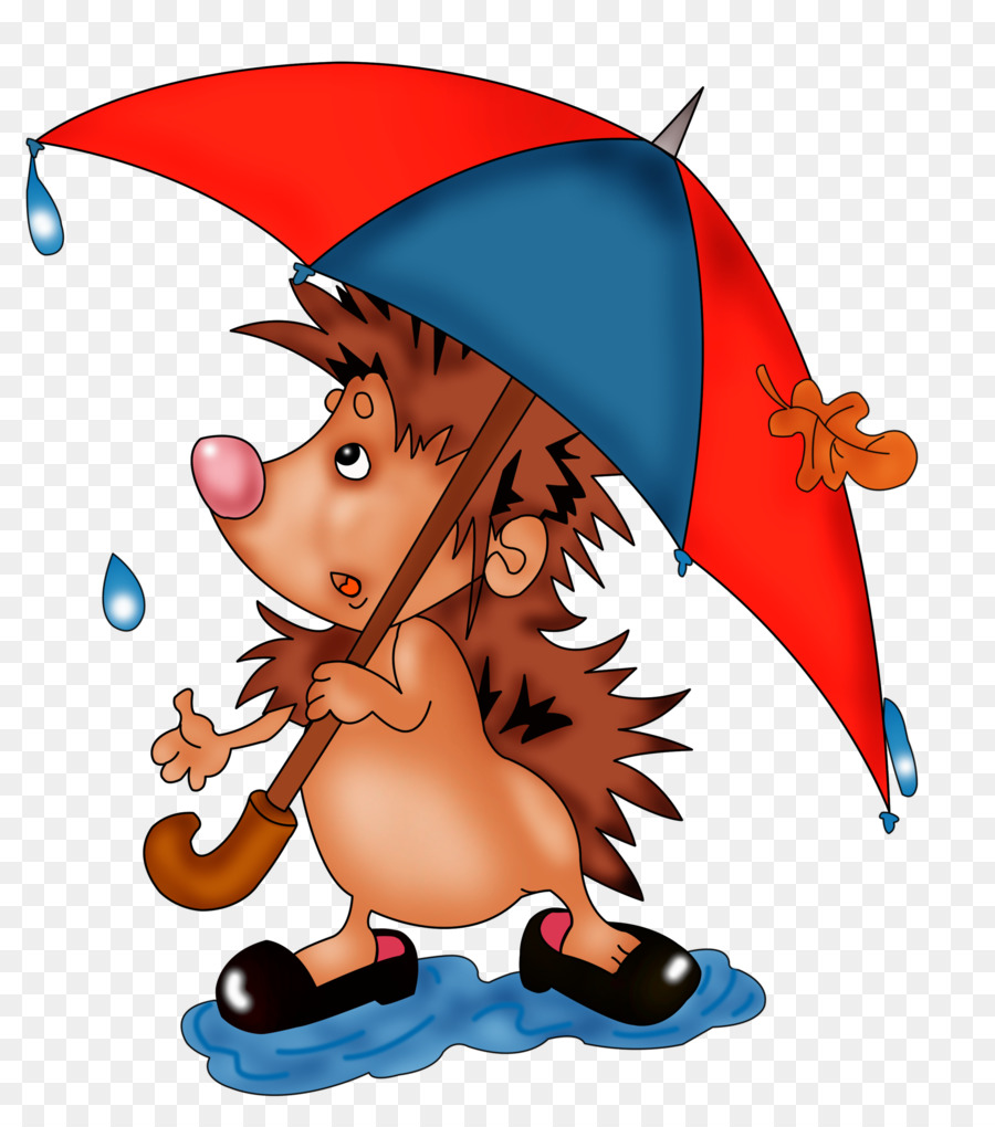 Igel Regenschirm Cartoon Clip art - Cartoon-Igel