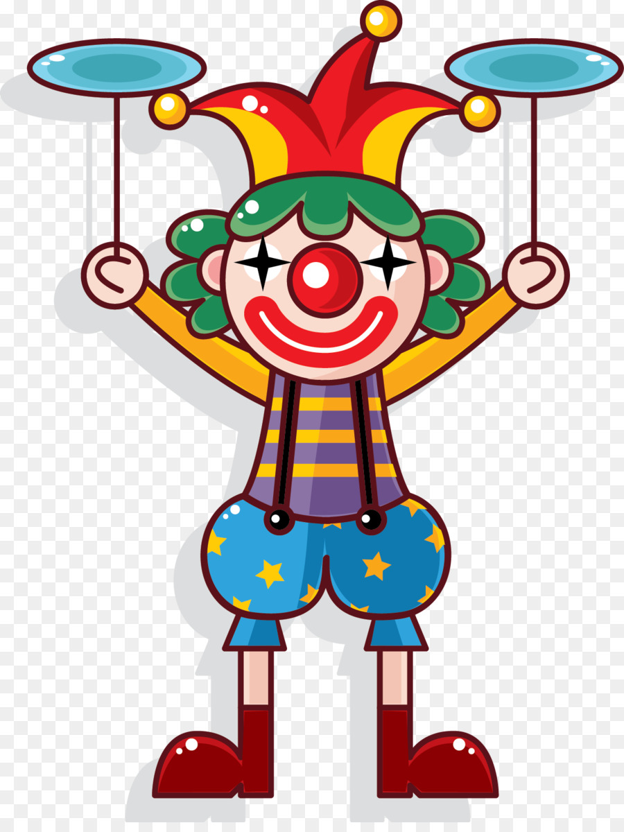 Performance Di Circo Cartoon - vettore di clown
