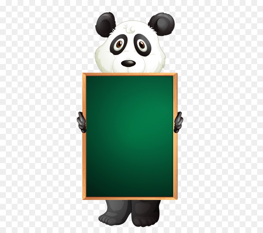 Panda gigante panda Rosso Illustrazione - Panda lavagna
