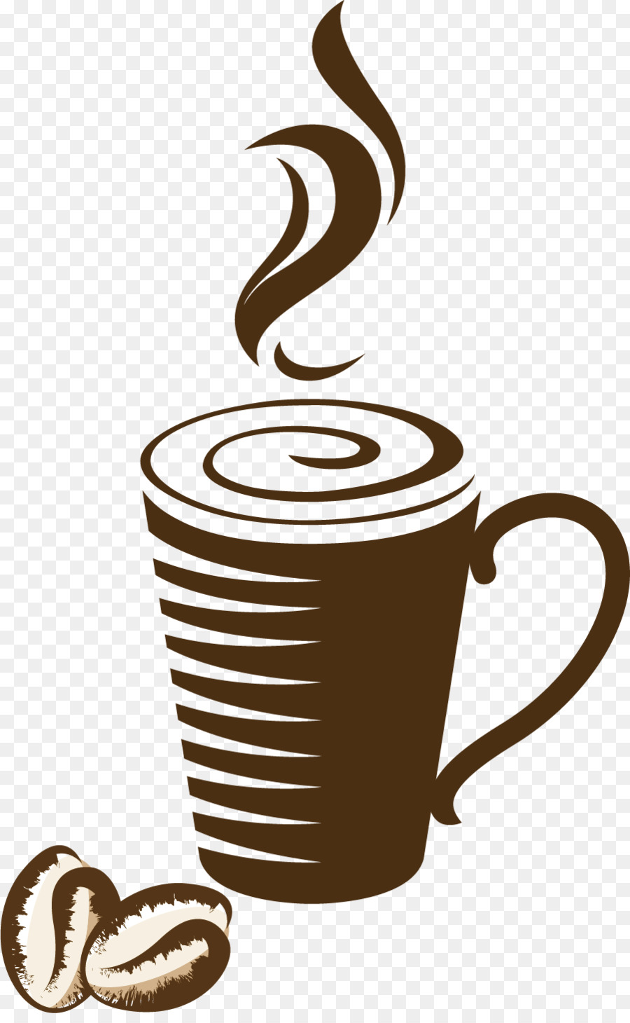 Milchkaffee Milch Kaffee Kaffee Tasse Caffxe8 Mokka - Von Hand bemalt, Braun-Kaffee-Tasse