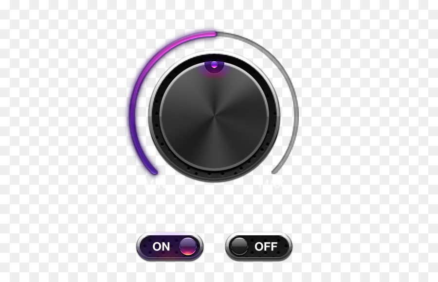 Button Download - Schwarze Drehknopf und Schalter