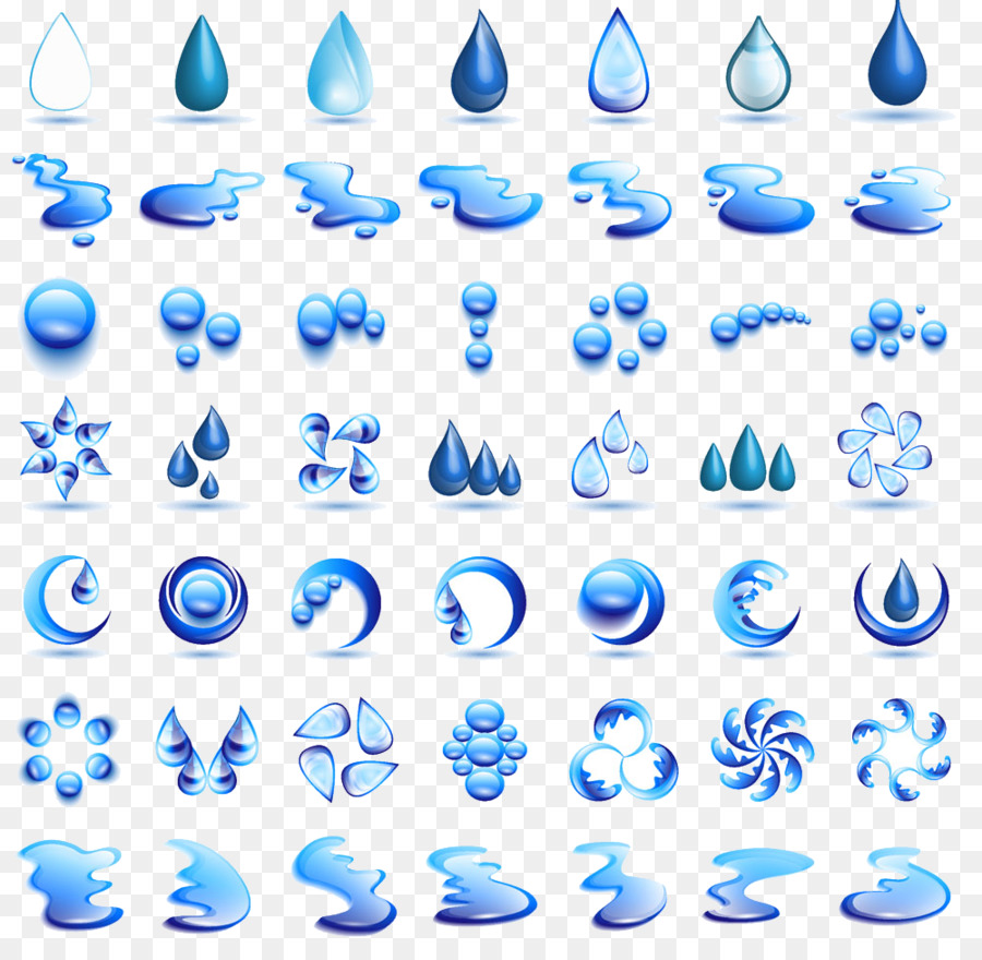 Thả Logo Biểu Tượng - Những giọt nước Véc tơ
