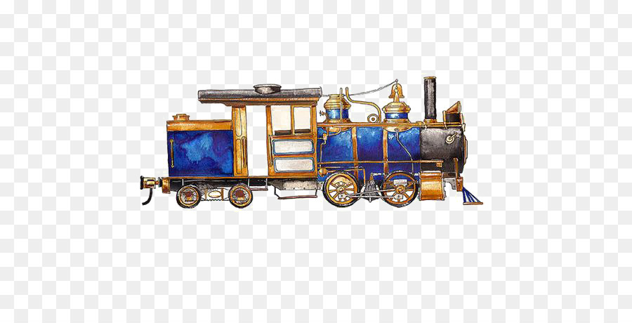 Treno locomotiva a Vapore Illustrazione - cartone animato treno