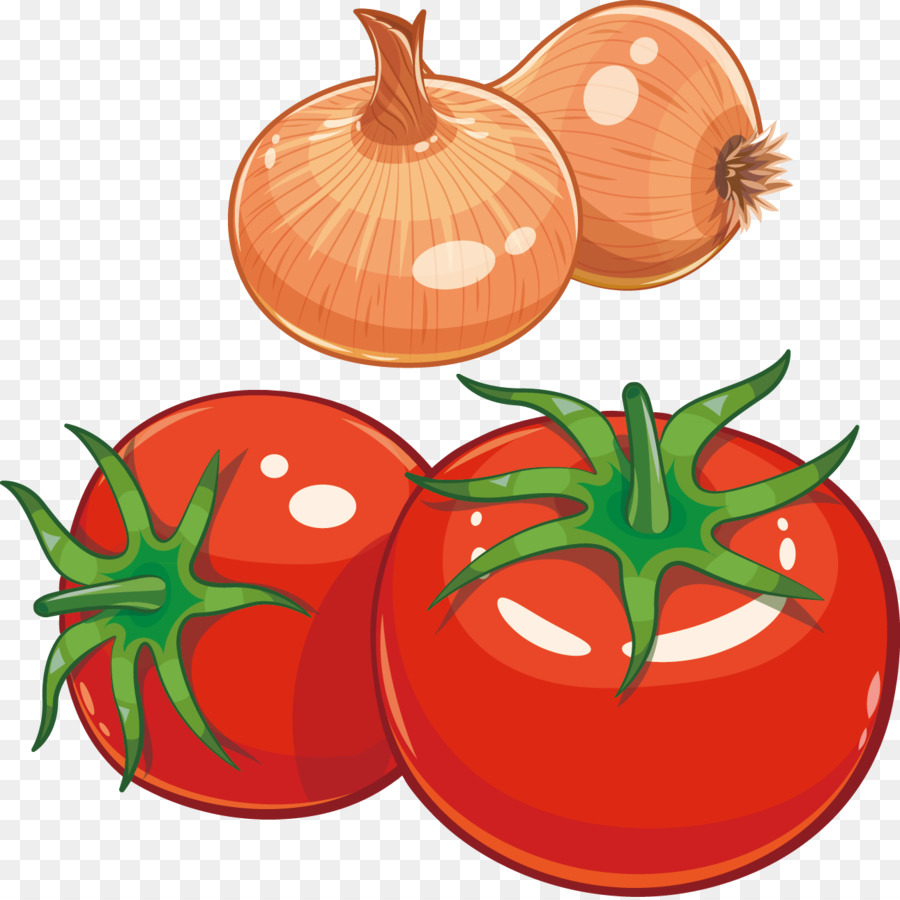 Tomatensaft Pizza-Tomaten-Suppe - Vektor-Tomaten
