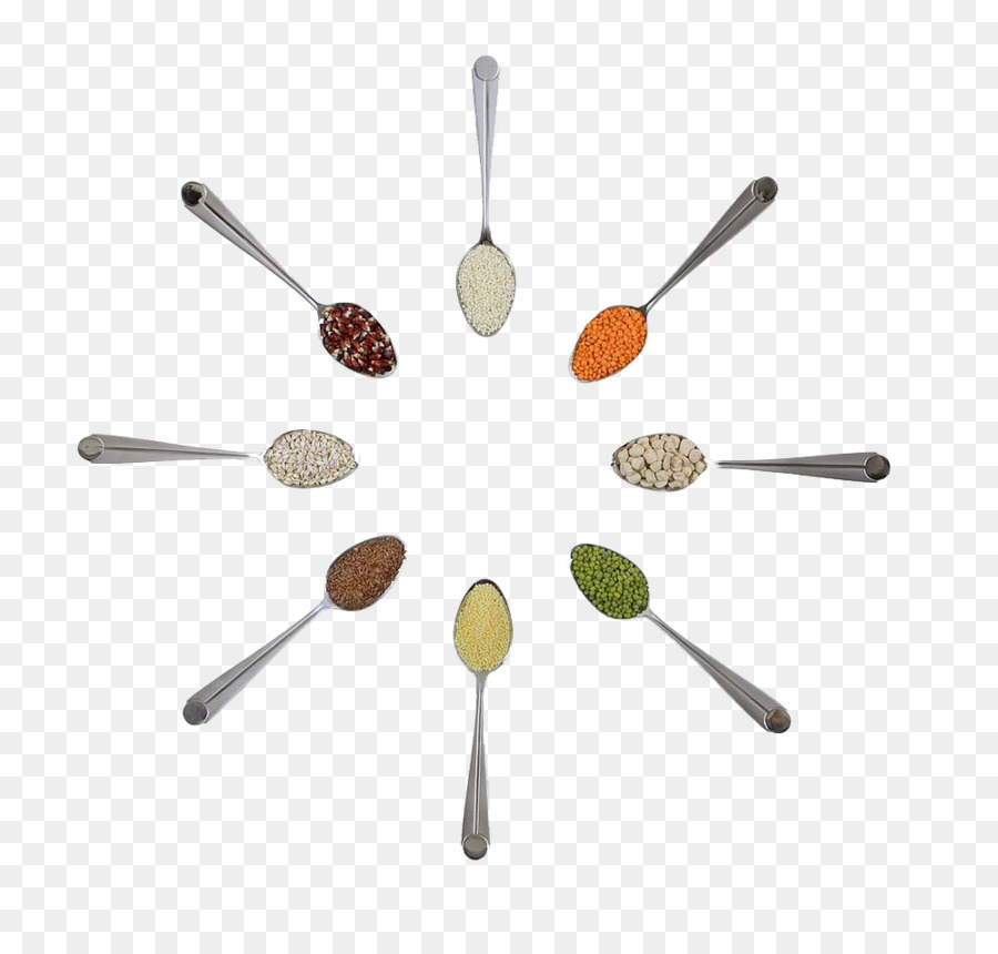 Cereali Frumento Cucchiaio Di Cinque Grani Di Cibo - I grani in un cucchiaio