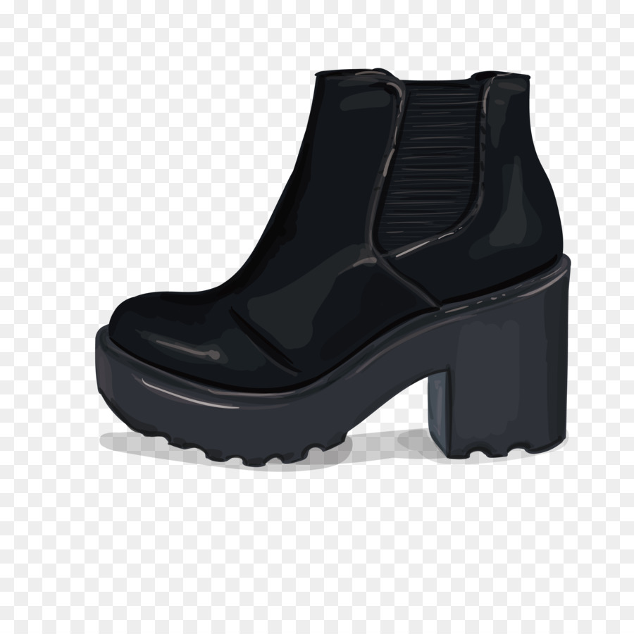 Avvio col tacco Alto calzature Scarpe - Nero stivali col tacco alto