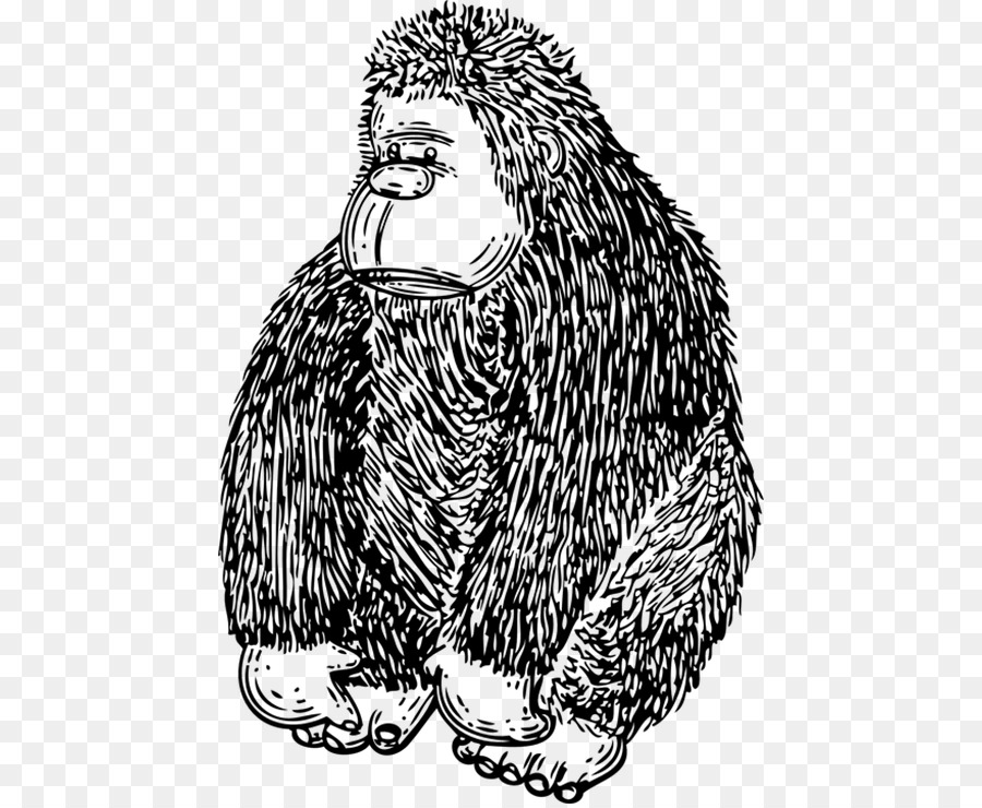 Gorilla Kostenlos content-clipart - Einfache schwarze gorilla-Kopf-Körper