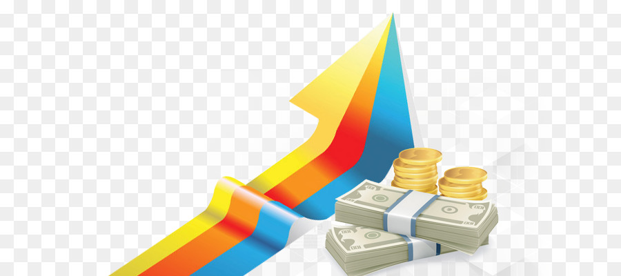 Banca Finanza Soldi - Dollaro in oro frecce colorate