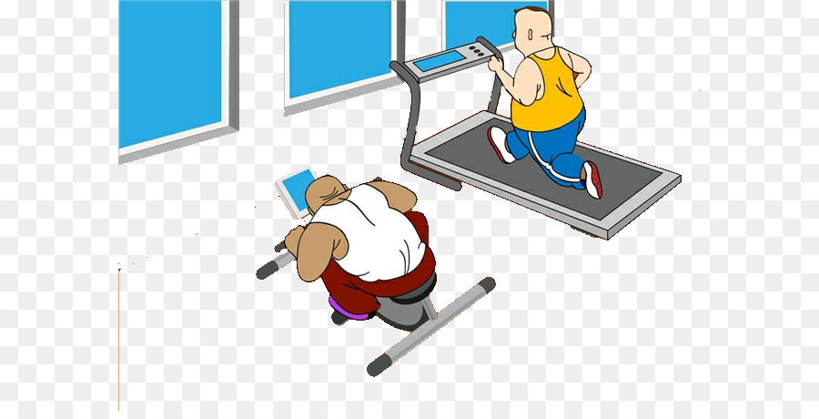 Fitnesscenter Fotografie Illustration - Cartoon-fitness-Menschen