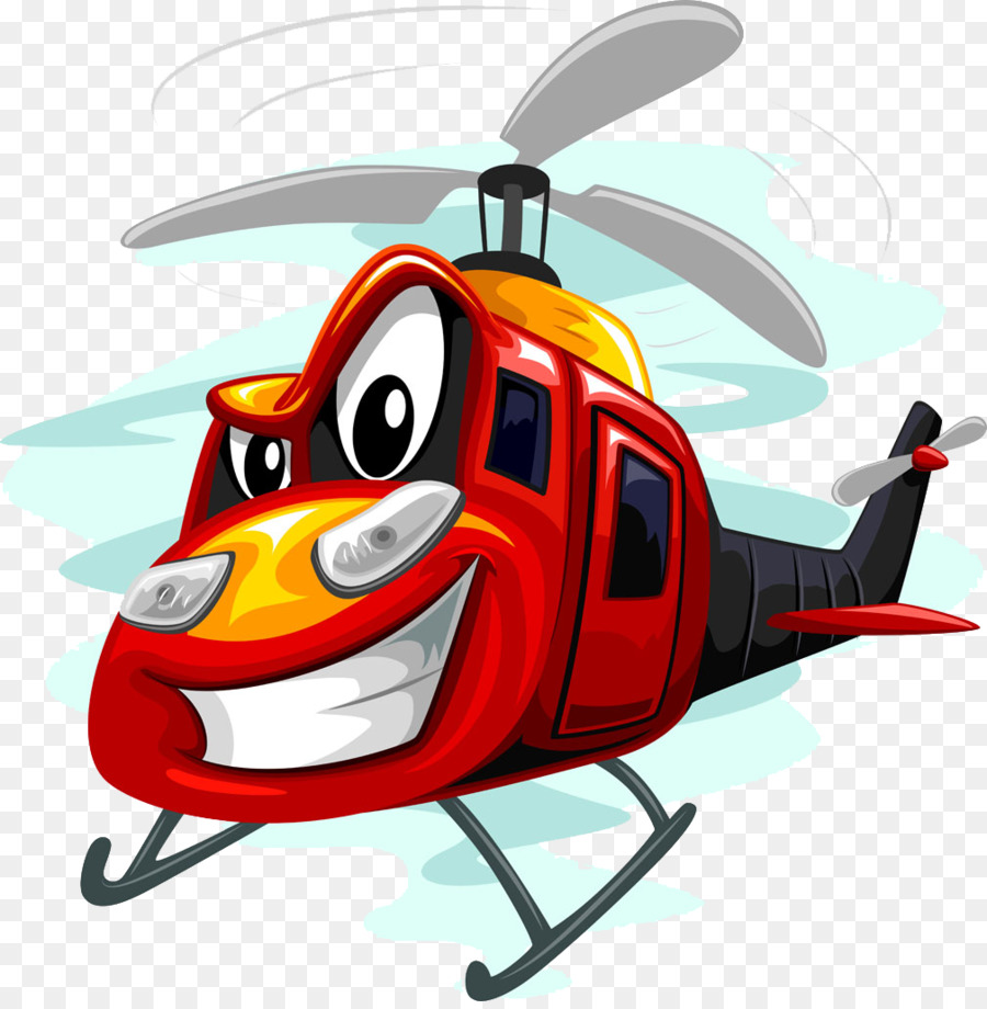 Elicottero Cartoon Clip art - Cartone animato disegnato a mano cartoon elicottero