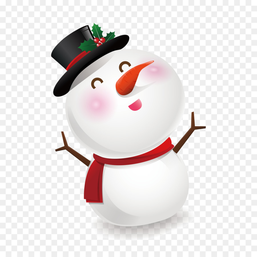 pupazzo di neve cartoon - Natale, pupazzo di neve, vettore materiale
