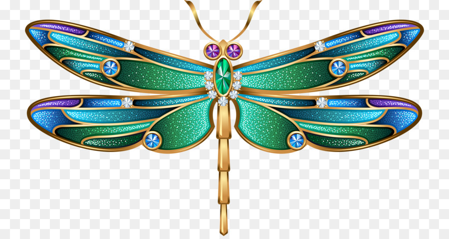 Libelle Blau clipart - Diamant dragonfly Dekoration