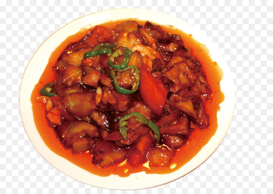 Süß und Sauer, Kung-Pao-Huhn-Auberginen-Curry Schmoren - Köstliche geröstete Aubergine