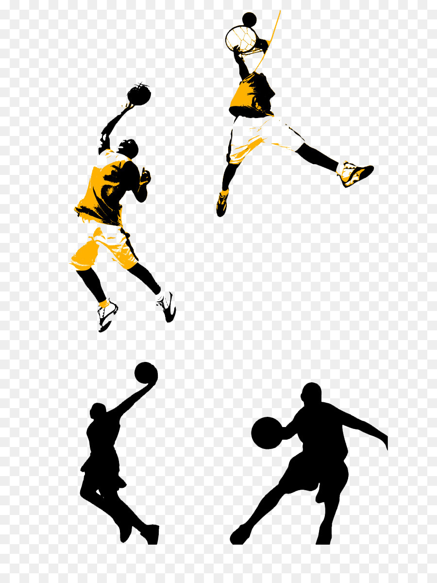 Basket Slam dunk Clip art - Giallo giocatore di basket immagine materiale