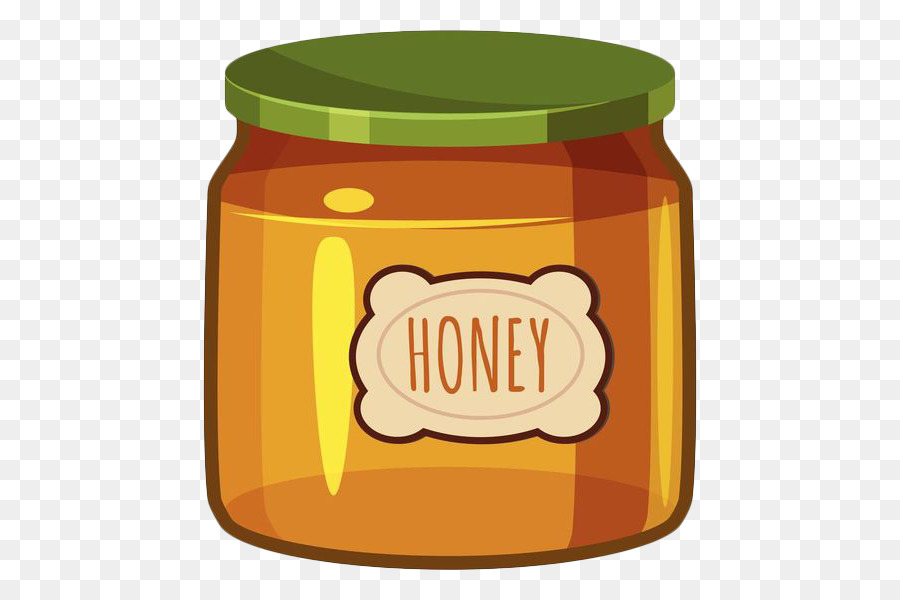 Vasetto Di Miele Cartoon Illustrazione - Dipinto a mano cartoon barattolo di miele