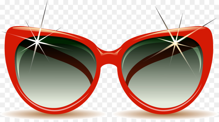 Occhiali da sole in Spiaggia Estate Clip art - Bordo rosso occhiali da sole